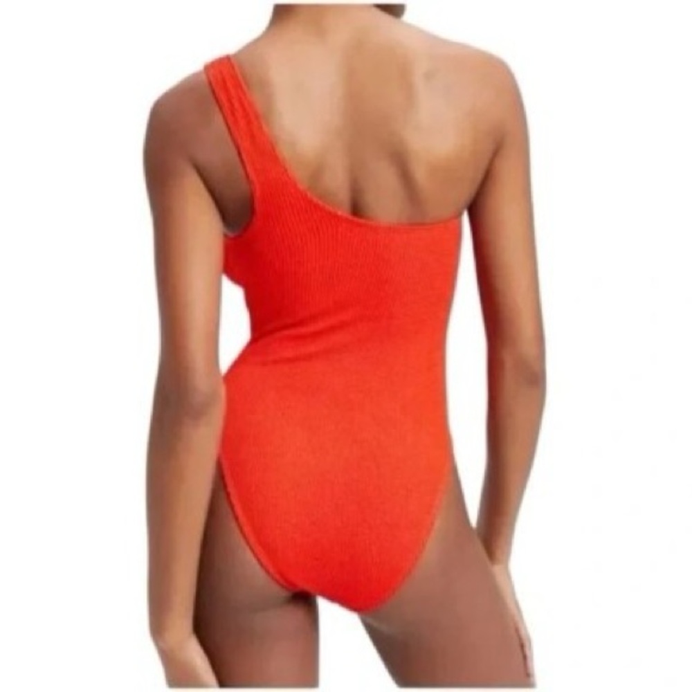 Good American Always Fits One Shoulder One Piece Swimsuit Poppy Red NWT Size XS - Picture 3 of 10